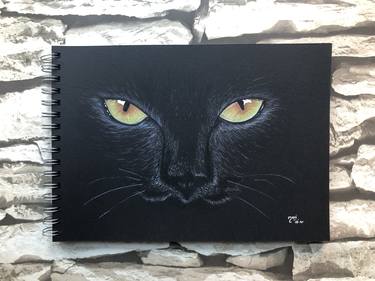 Original Pencilcolor Black Cat 8.3" x 11.7" thumb