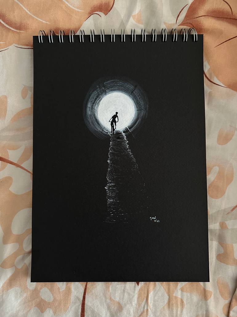 Original Abstract Expressionism Children Drawing by Navita Gujral