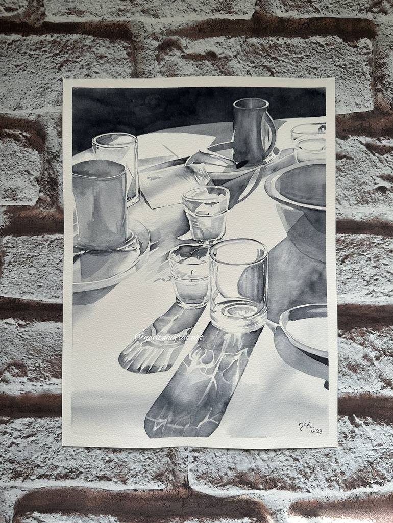 Original Art Deco Food & Drink Painting by Navita Gujral