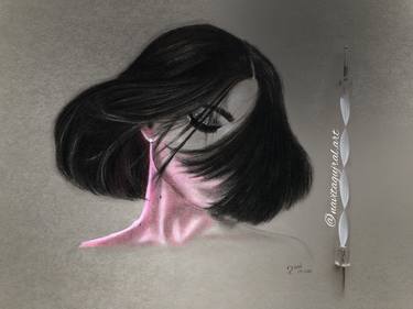 Original Art Deco People Drawing by Navita Gujral