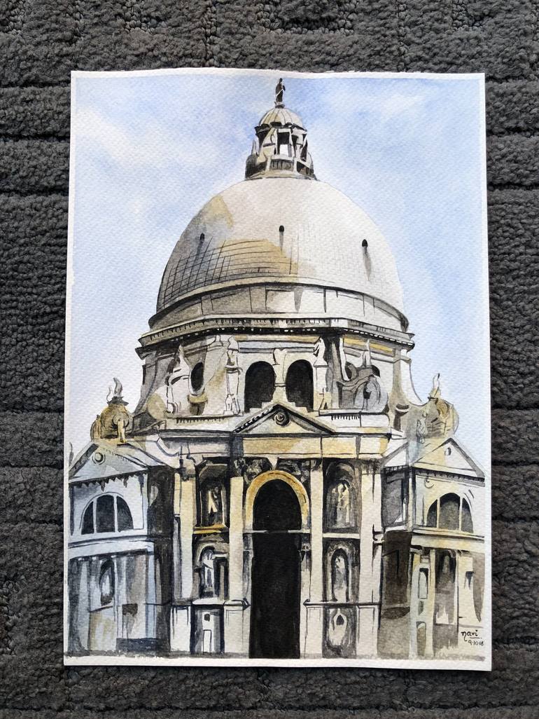 Original Architecture Painting by Navita Gujral