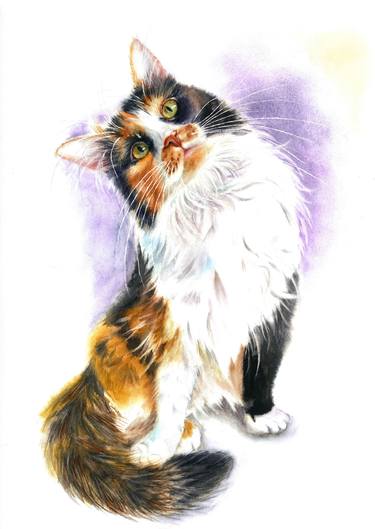 Print of Realism Cats Paintings by Yuliya Ozdemir