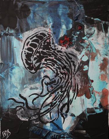 Original Abstract Animal Painting by Billie Shoemate