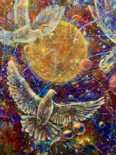 Original Abstract Outer Space Paintings by Tanja Olsson
