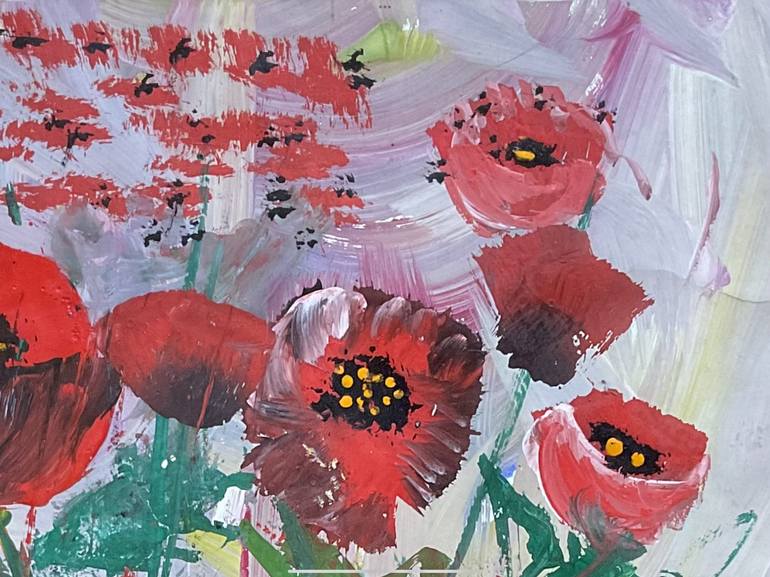 Original Abstract Expressionism Botanic Painting by Tanja Olsson