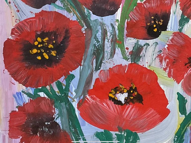 Original Abstract Expressionism Botanic Painting by Tanja Olsson