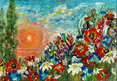 Print of Fine Art Floral Paintings by Tanja Olsson