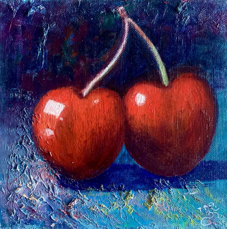 Cherries Painting By Tanja Olsson 