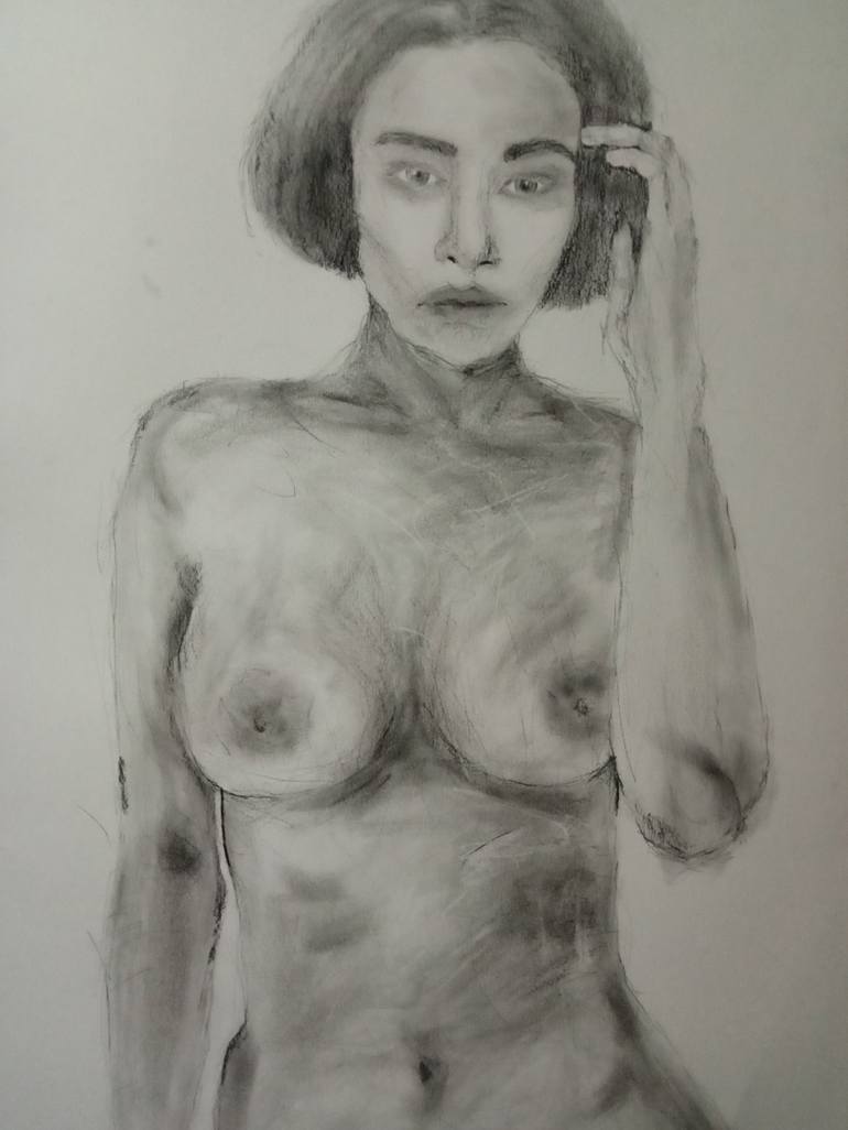 Original Nude Drawing by Caner ÜNLÜ