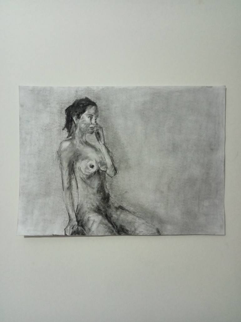 Original Nude Drawing by Caner ÜNLÜ