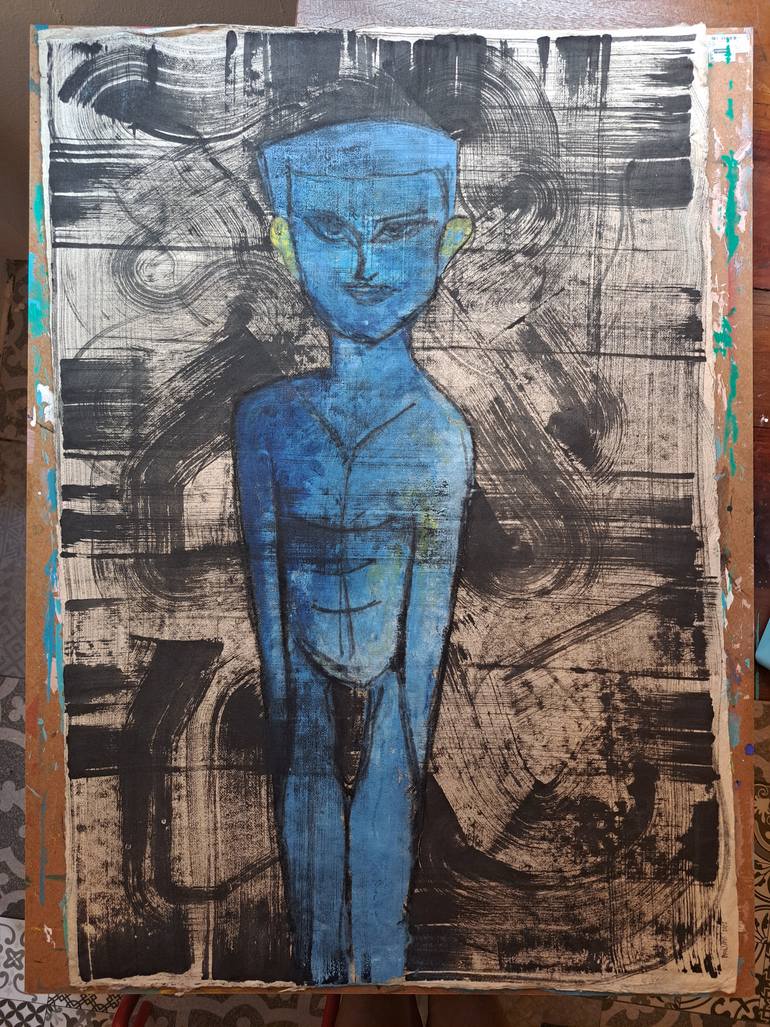 Original Abstract Expressionism Body Painting by Tor Banjapat