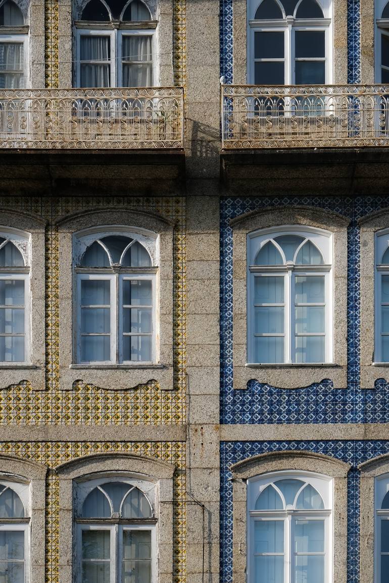 Original Architecture Photography by Gilliard Bressan | Other Art on Paper | yellow and blue
