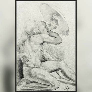 Original Figurative Men Drawings by Antonello Mirone