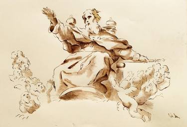 Original Illustration Religion Drawings by Antonello Mirone