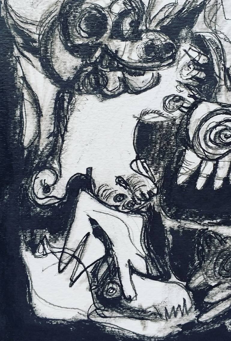 Original Expressionism Fantasy Drawing by Enrique Martinez-Reding