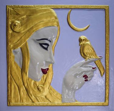 Lady with golden bird thumb