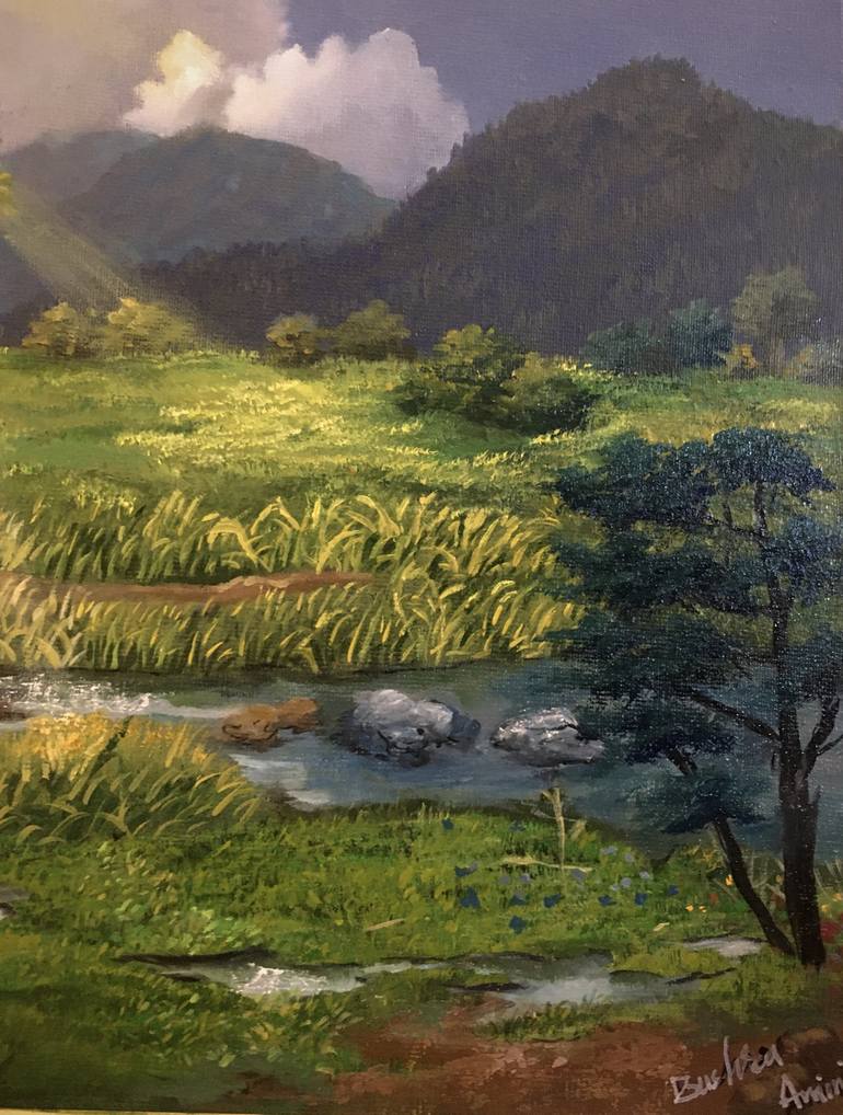 Original Landscape Painting by Bushra Amini