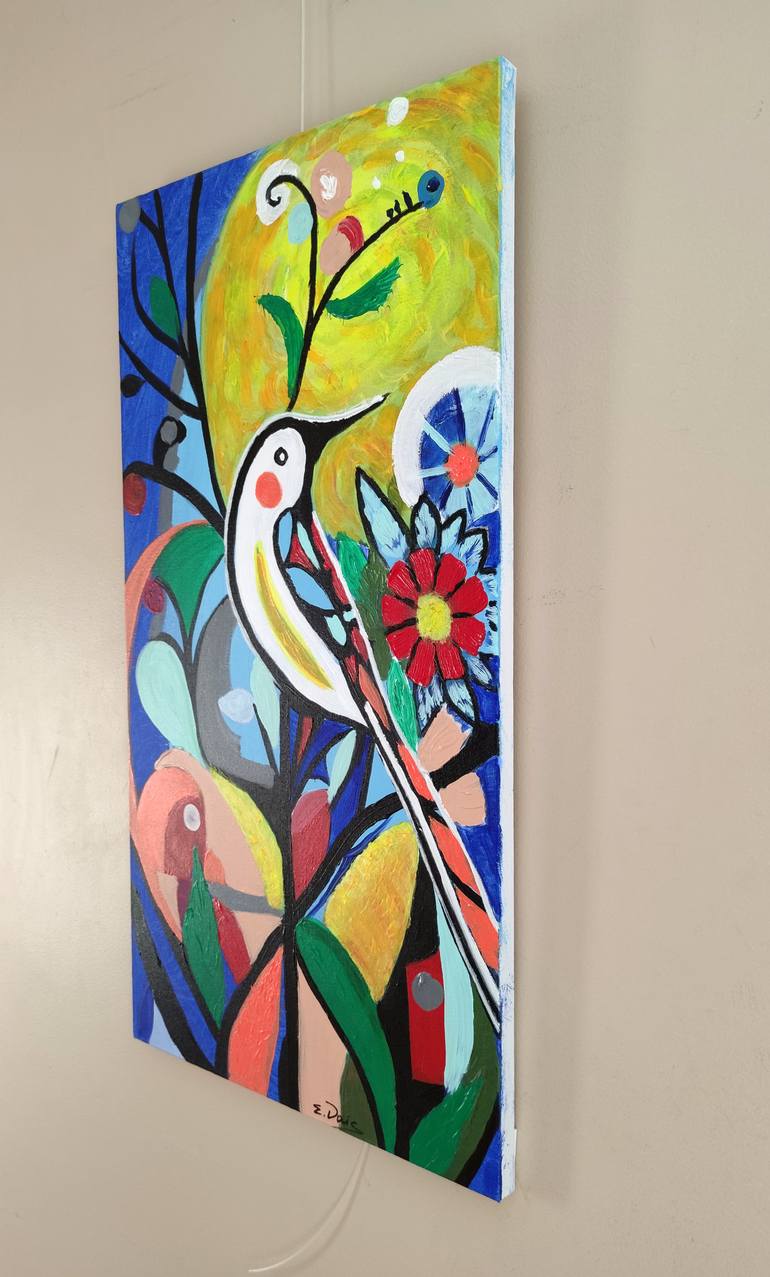 Original Abstract Animal Painting by Elena Vaisman