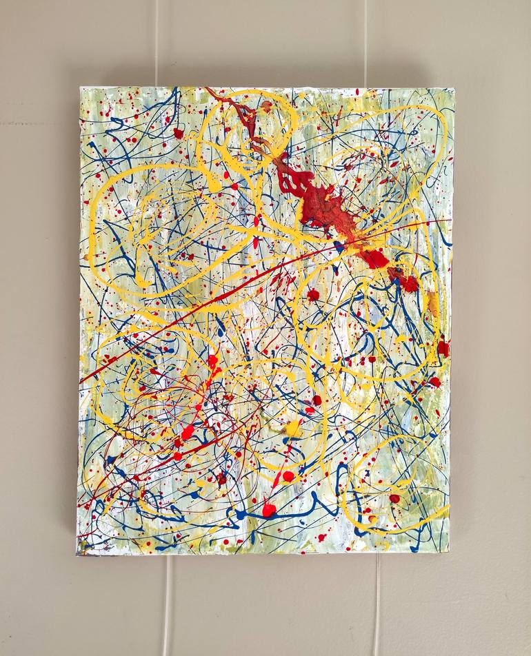 Original Abstract Expressionism Abstract Painting by Elena Vaisman