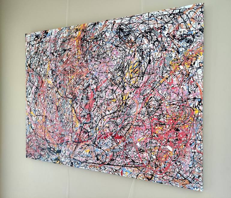 Original Abstract Expressionism Abstract Painting by Elena Vaisman