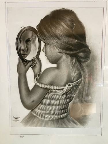 Saatchi Art Artist Alfred Kagya; Drawings, “Self Reflection I” #art