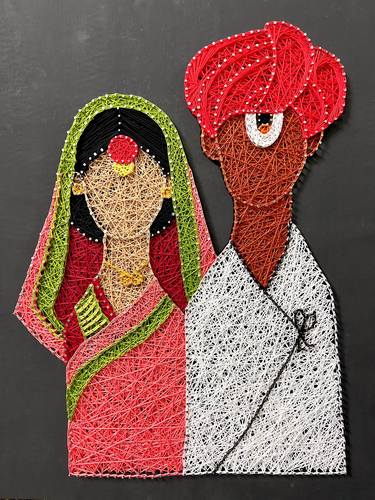 Rajasthani Couple String Art thumb