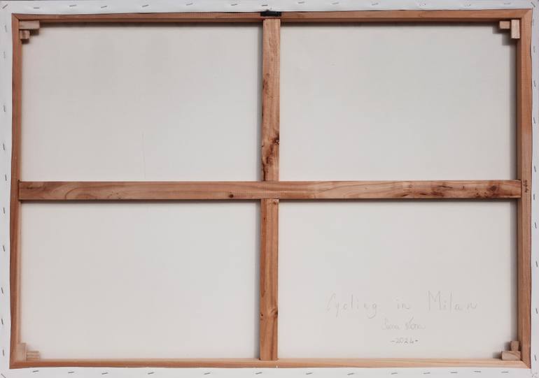 Original Black & White Architecture Painting by Sara Lora