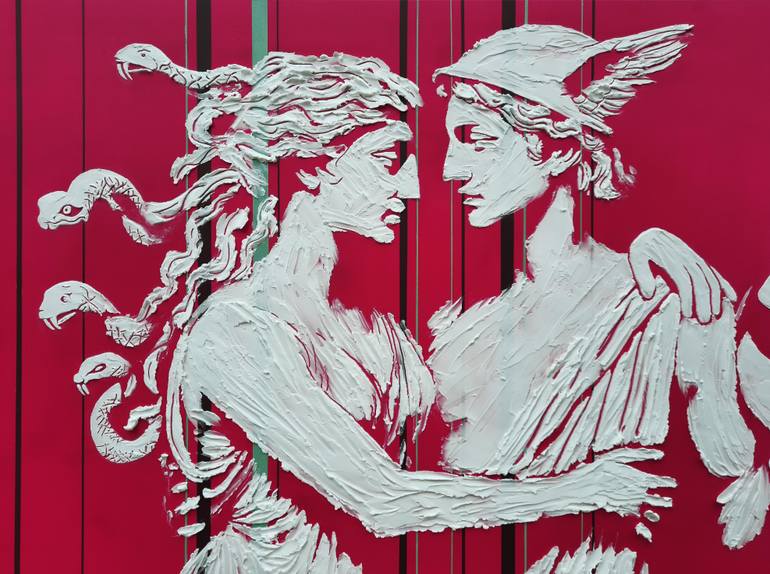 Original Classicism Classical Mythology Painting by Sara Lora