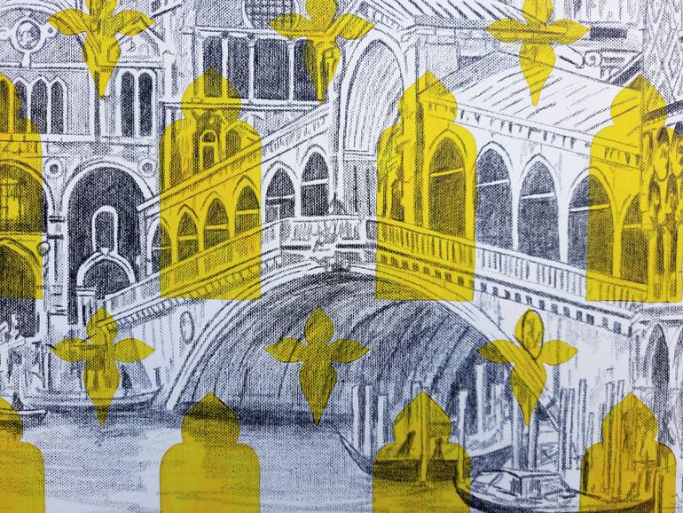 Original Black & White Architecture Painting by Sara Lora