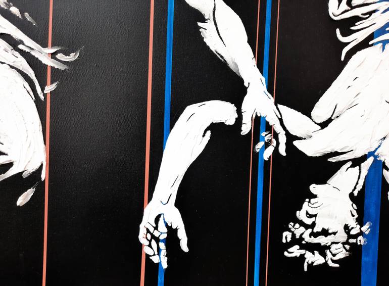 Original Black & White Classical Mythology Painting by Sara Lora