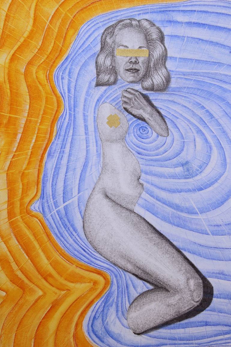 Original Surrealism Nude Painting by Sandra Brugger