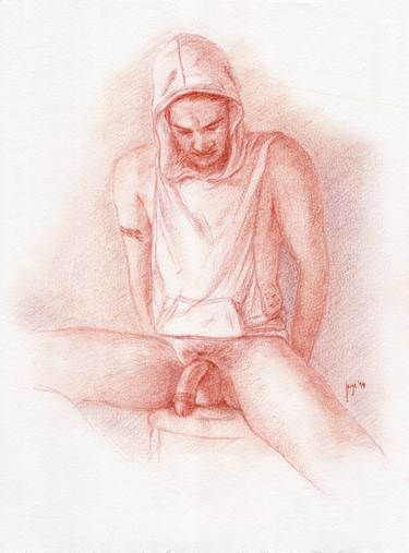 Print of Portraiture Nude Drawings by Jorge Bandarra