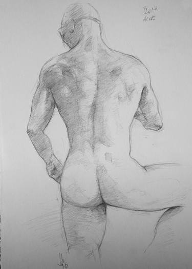 Print of Portraiture Nude Drawings by Jorge Bandarra