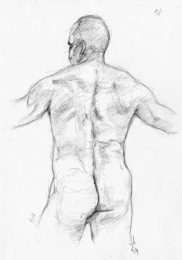 Original Figurative Nude Drawings by Jorge Bandarra