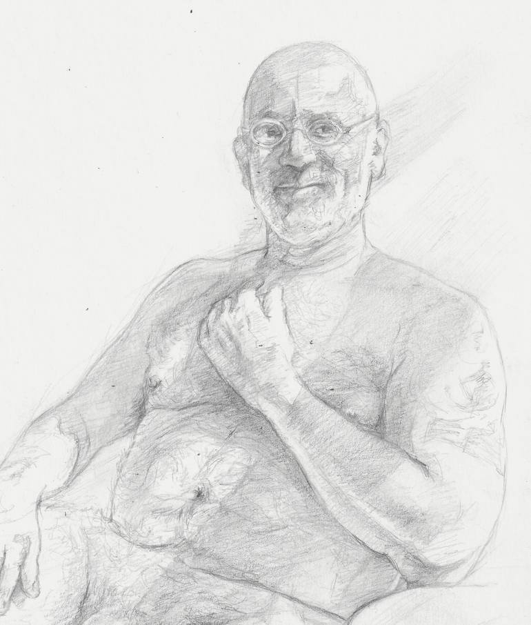 Original Figurative Nude Drawing by Jorge Bandarra