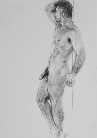 Marcus standing nude, giclée print thumb