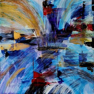 Print of Abstract Water Paintings by Cynthia DeVore
