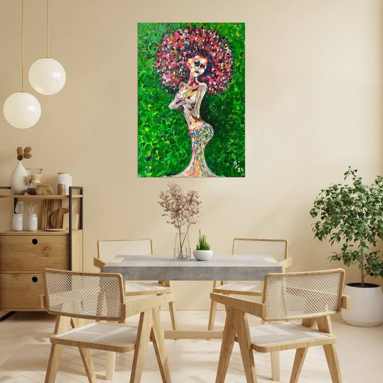 Original Abstract Expressionism Nude Painting by Maria Velana