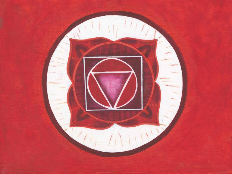 Original Conceptual Geometric Painting by Fe Vasquez