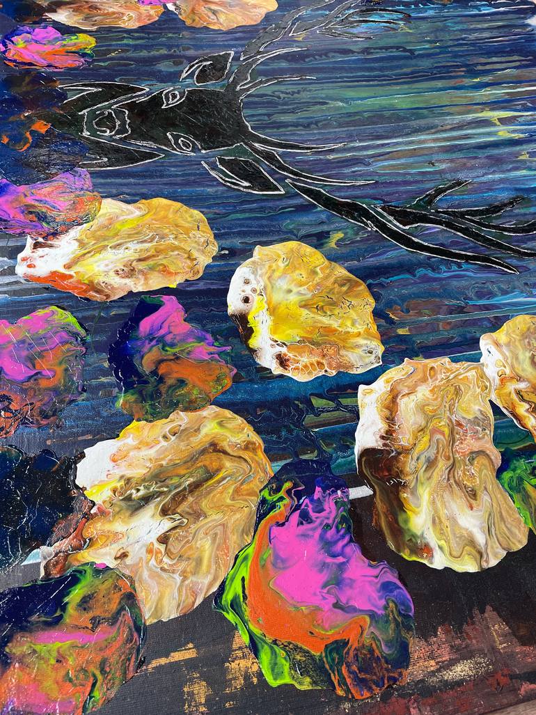Original Abstract Expressionism Animal Painting by Tugba Kuvvetli
