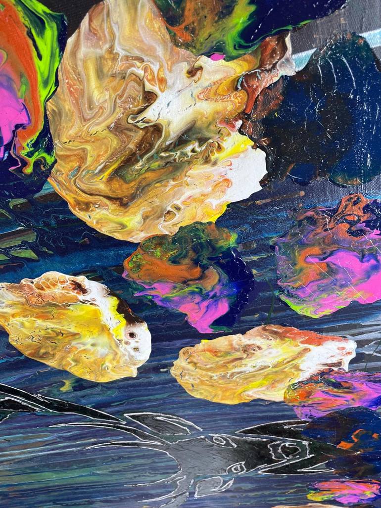 Original Abstract Expressionism Animal Painting by Tugba Kuvvetli
