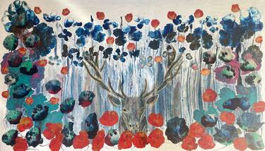 Original Abstract Expressionism Animal Paintings by Tugba Kuvvetli Yurtsever