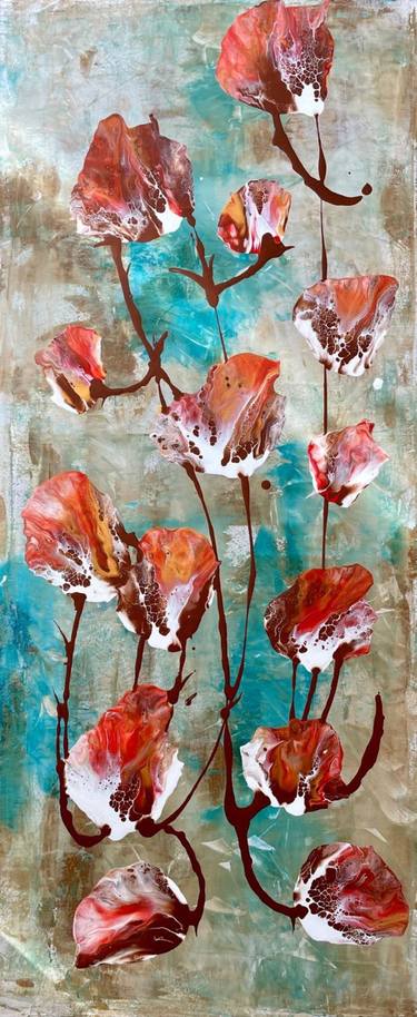 Original Abstract Botanic Paintings by Tugba Kuvvetli