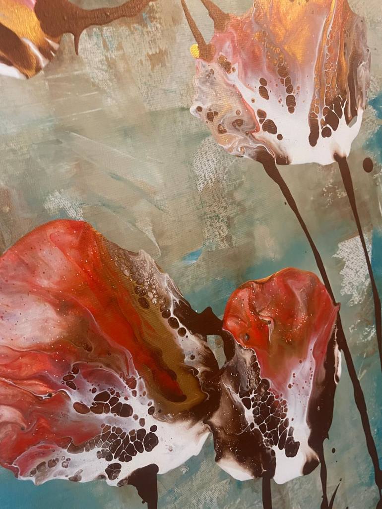 Original Abstract Botanic Painting by Tugba Kuvvetli