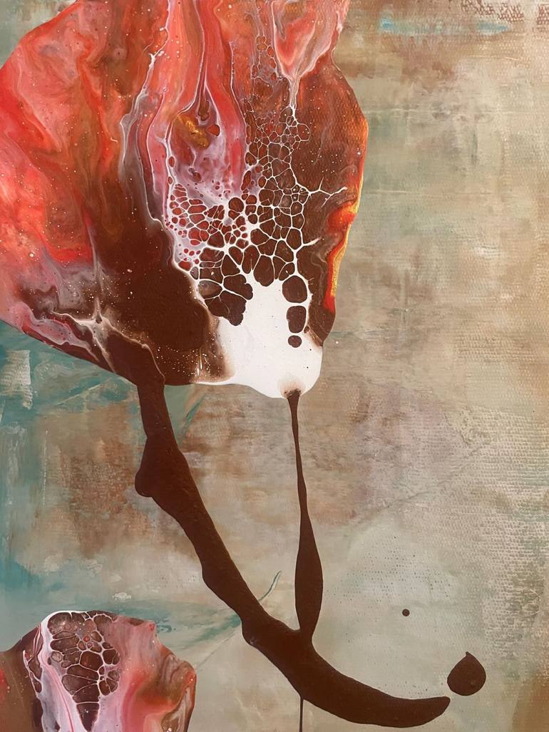 Original Abstract Botanic Painting by Tugba Kuvvetli