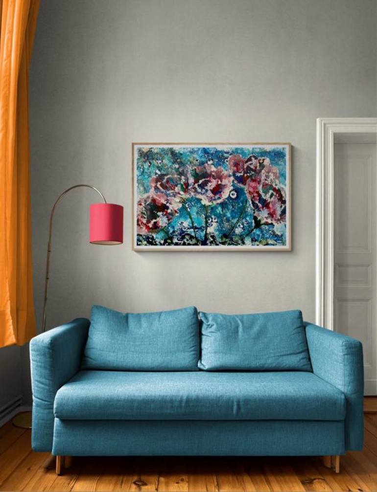 Original Abstract Painting by Tugba Kuvvetli