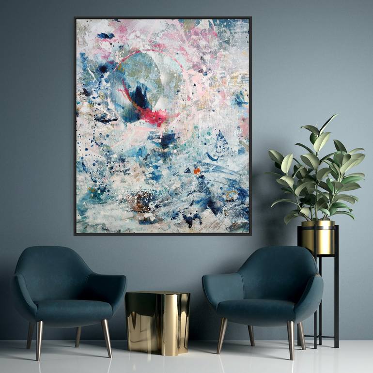 Original Abstract Expressionism Abstract Painting by Lotta Sirén