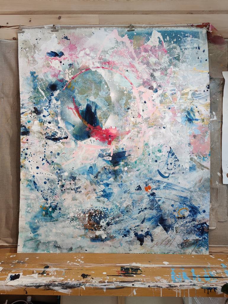 Original Abstract Expressionism Abstract Painting by Lotta Sirén
