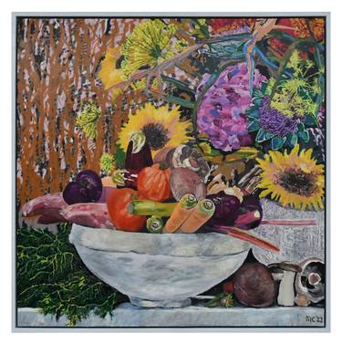 Original Figurative Food Paintings by Mieke Van Os