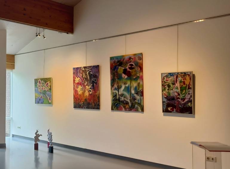 Original Abstract Expressionism Landscape Mixed Media by Mieke Van Os